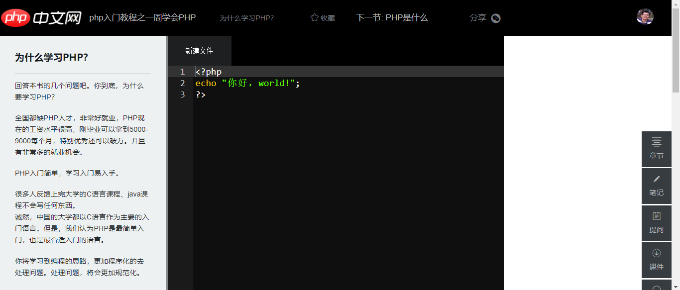 PHP圖文，代碼提交右邊沒有結果，是我哪里配置有問題嗎？