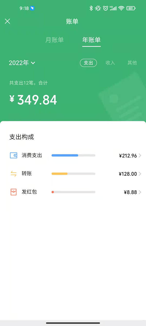 微信有年度總結(jié)賬單嗎