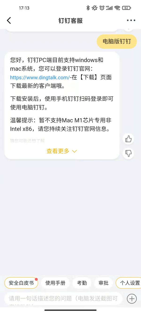 釘釘有電腦版嗎