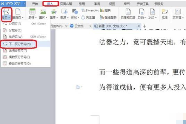 Wps怎么設(shè)置不同的頁(yè)眉？