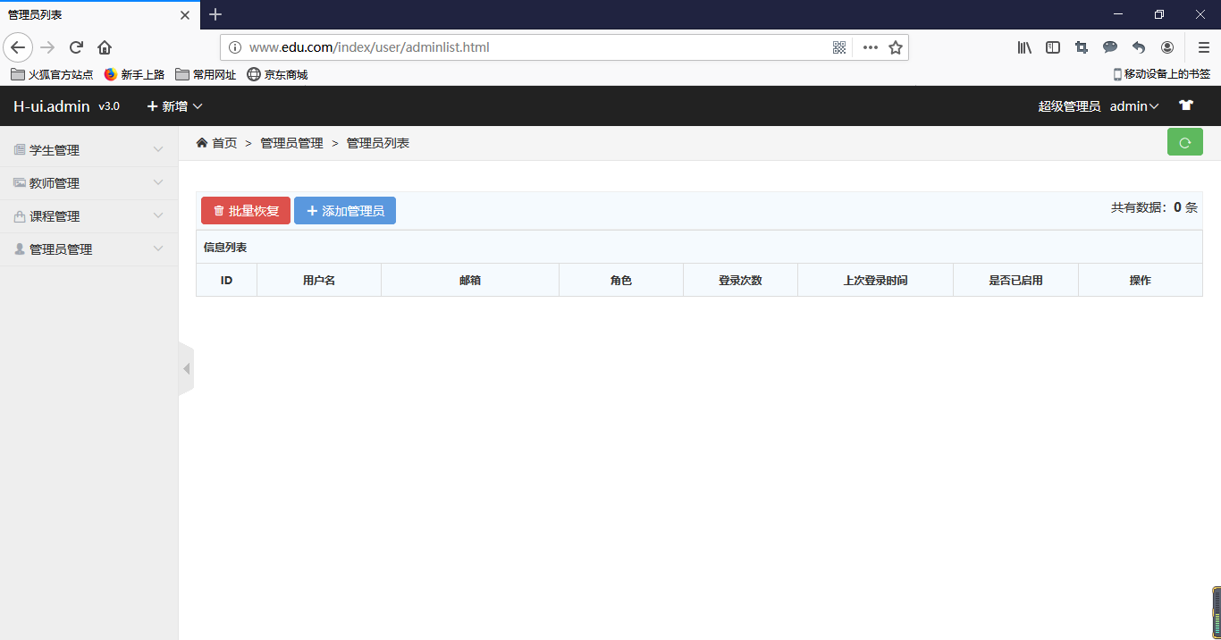 導入軟刪除方法集之后，管理員列表里的內容不見了