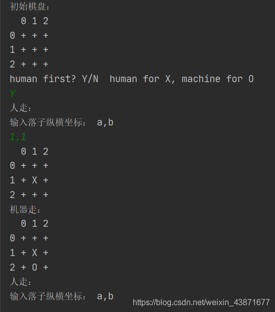 python實(shí)現(xiàn)簡(jiǎn)單的井字棋