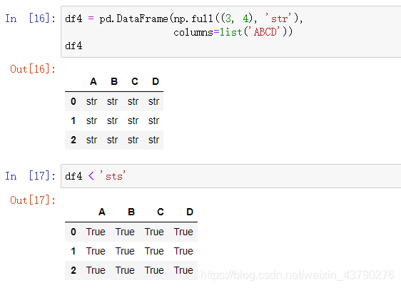 Python數(shù)據(jù)分析之pandas比較操作