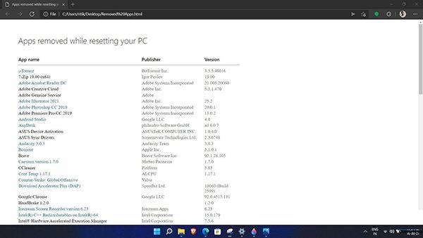 如何在Win11重置系統中保留個人文件？Win11重置系統保留個人文件方法