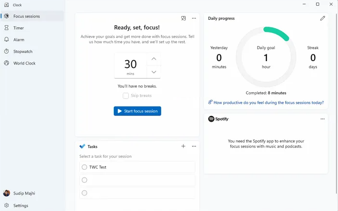 怎么在Windows11中啟用和使用焦點會話？
