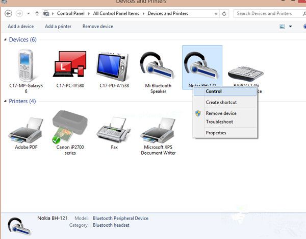 Win8藍牙耳機能配對不能連接怎么解決？