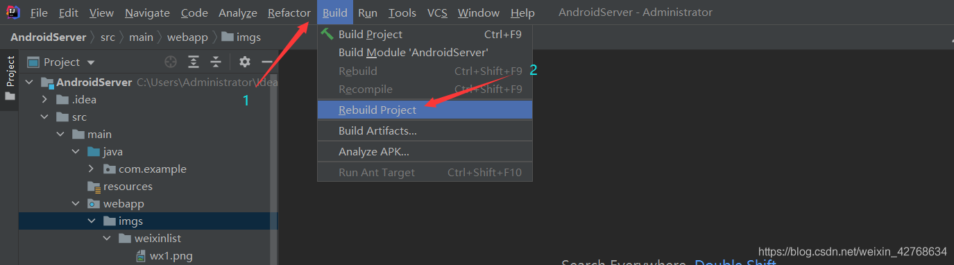 android 仿微信demo——微信消息界面實現(xiàn)(服務端)