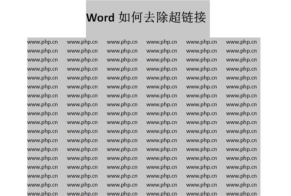 Word中如何快速去除超鏈接？
