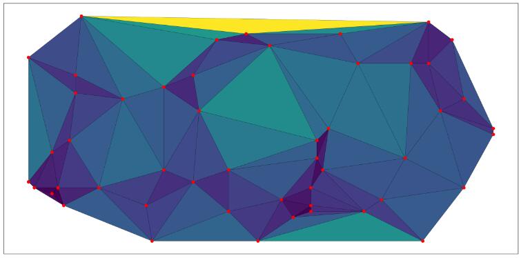 python 實現德洛內三角剖分的操作