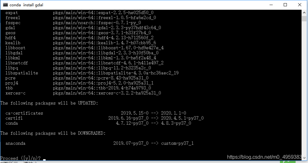 Python中Anaconda3 安裝gdal庫的方法