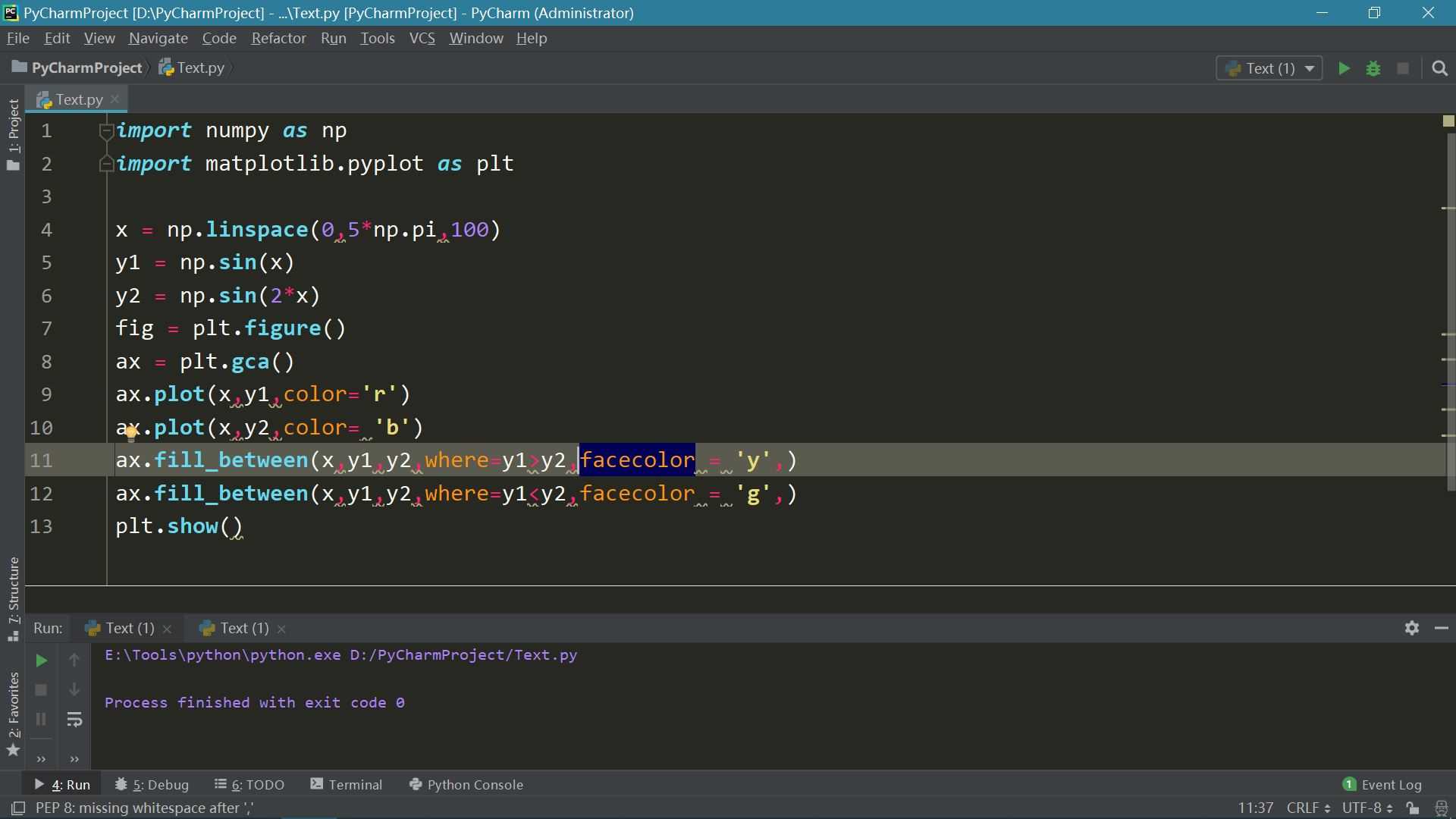 Python實現區域填充的示例代碼