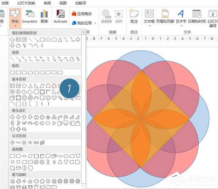 ppt中怎么制作出漿形圖形設計？ppt中制作出漿形圖形設計的方法