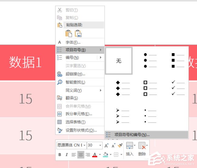 PPT表格怎么添加項目符號?PPT表格添加項目符號的方法
