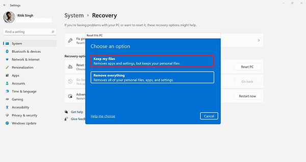 如何在不丟失文件的情況下快速重置Win11？