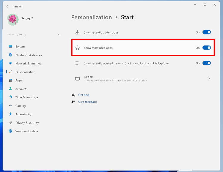 如何在Windows11“開始”菜單中隱藏或顯示最常用的應用程序?