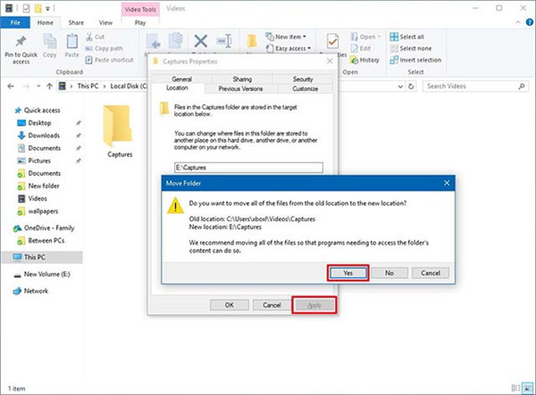 Win10怎么更改捕獲文件夾位置?Win10更改捕獲文件夾位置的方法