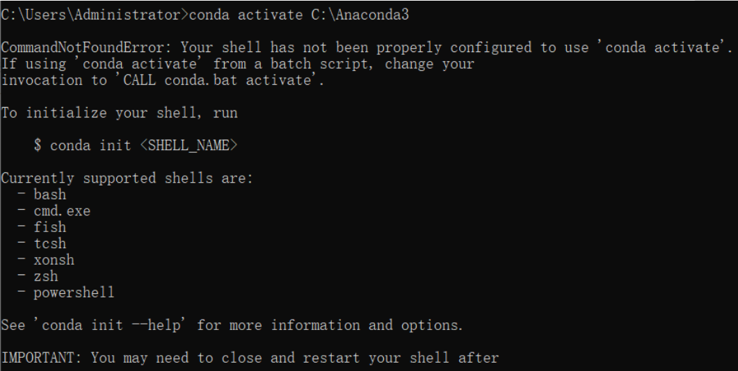 Win10系統中使用anaconda的conda activate激活環境時報錯應該怎么解決？