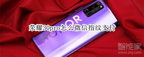 榮耀30pro怎么微信指紋支付