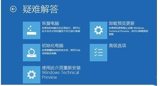 Win10找不到恢復環境怎么辦？Win10重置系統沒有恢復介質解決方法