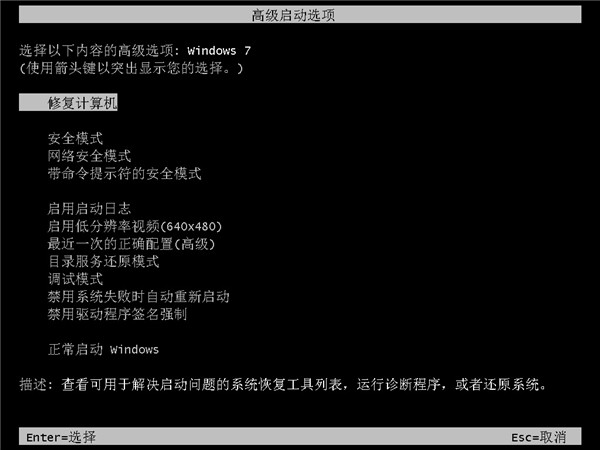 Win7開不了機按f8沒用怎么解決？