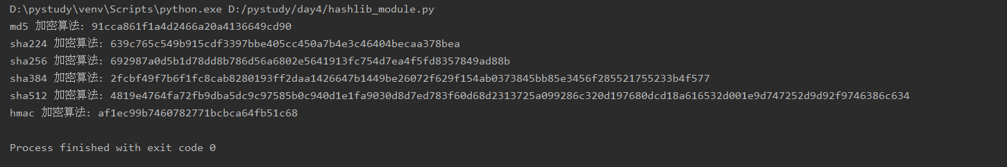 Python hashlib和hmac模塊使用方法解析