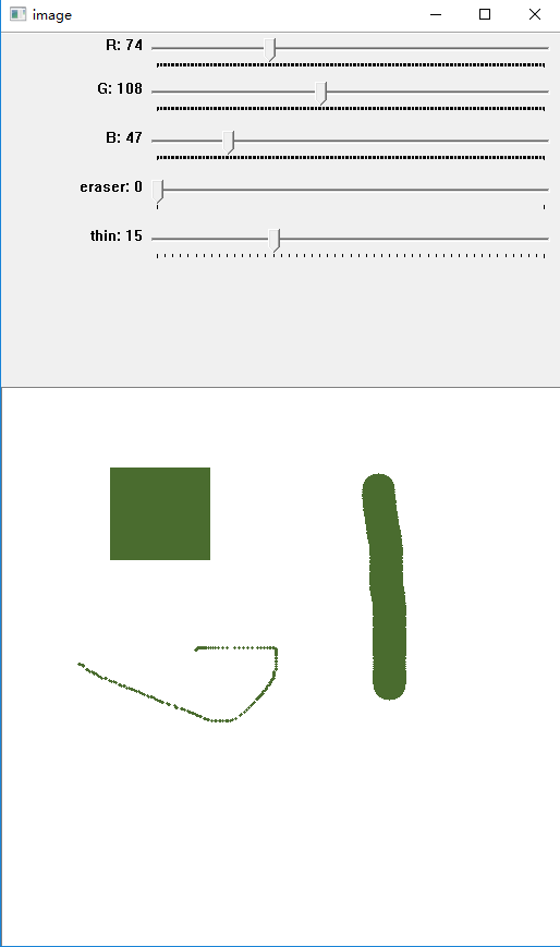 Python下使用Trackbar實(shí)現(xiàn)繪圖板