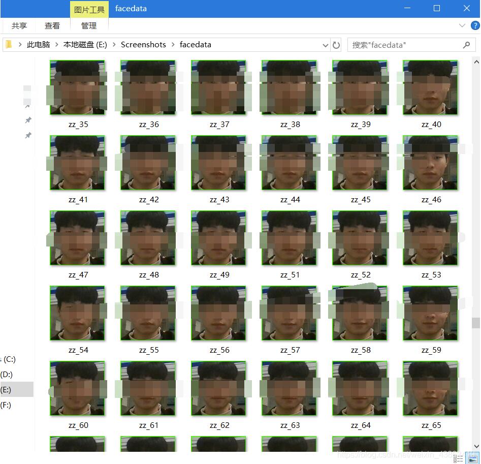 python openCV實(shí)現(xiàn)攝像頭獲取人臉圖片