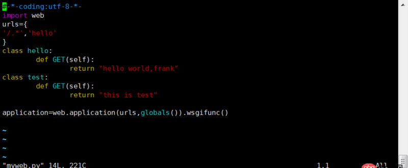 python - linux 下用wsgifunc 運行web.py該如何修改代碼