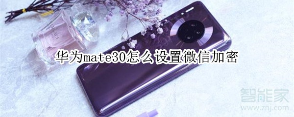 華為mate30怎么設置微信加密