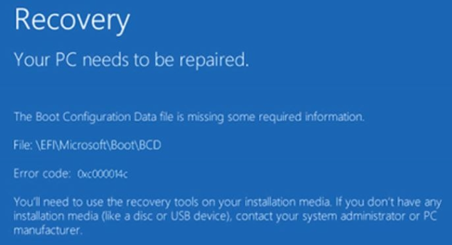 Win10電腦卡機(jī)遇到藍(lán)屏代碼0xc000014c應(yīng)該怎么辦？