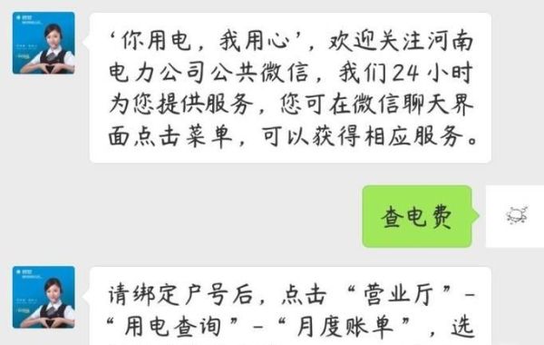 在網(wǎng)上手機微信上怎么查詢每月電費用電量河南省