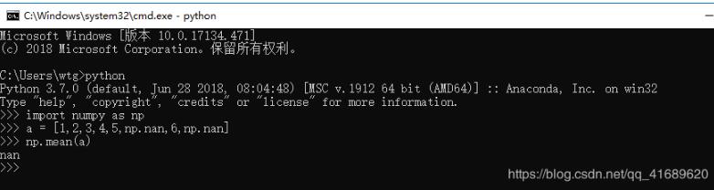 Python 實現將numpy中的nan和inf,nan替換成對應的均值