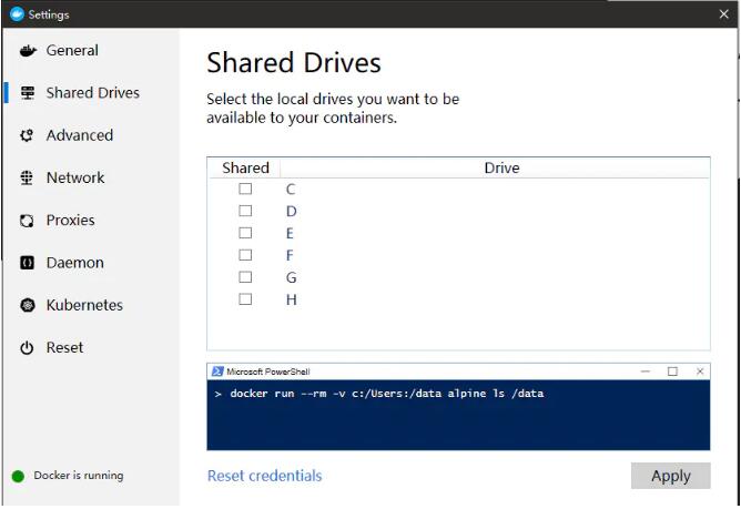 docker windows10 共享目錄掛載失敗的解決方案