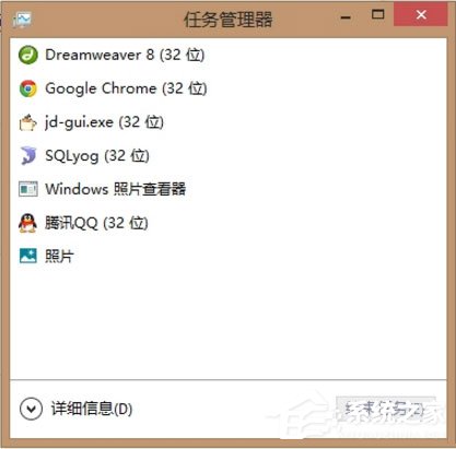 Win8電腦結束進程快捷鍵是什么?