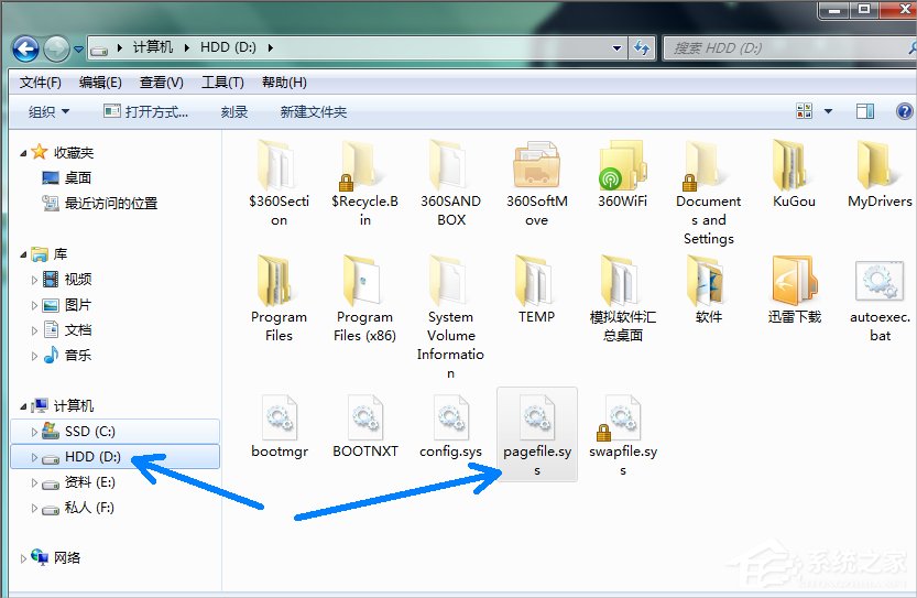 Win7系統pagefile文件怎么移到D盤?