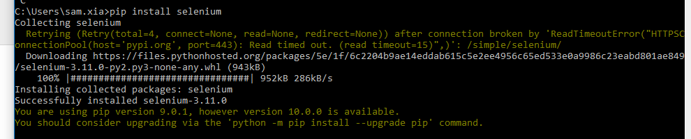 詳解python環(huán)境安裝selenium和手動(dòng)下載安裝selenium的方法