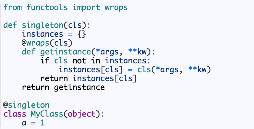 Python單例模式的四種創建方式實例解析