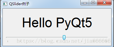 python GUI庫圖形界面開發之PyQt5滑塊條控件QSlider詳細使用方法與實例