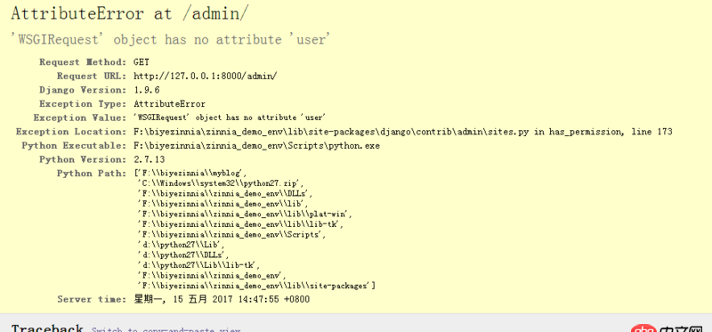 python - django-blog-zinnia搭建博客無法進入后臺？