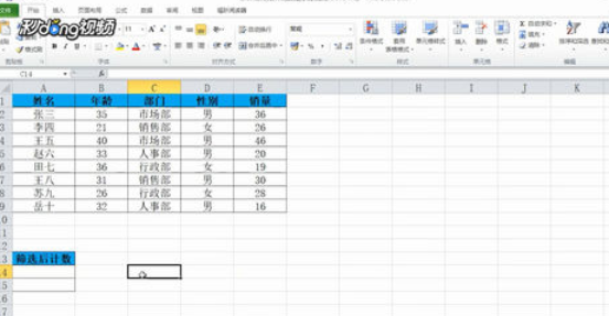 Excel怎么統計篩選后篩選的數據？統計篩選后篩選的數據方法分享
