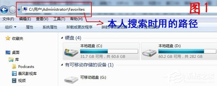 Win7系統IE瀏覽器收藏夾位置在哪?