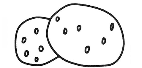 qq畫圖紅包馬鈴薯怎么畫?QQ紅包馬鈴薯畫法分享