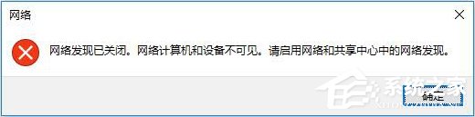 Win10突然跳出提示“網絡發現已關閉”怎么辦?