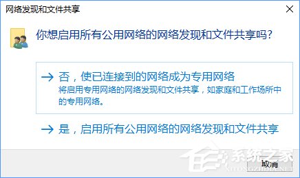 Win10突然跳出提示“網絡發現已關閉”怎么辦?