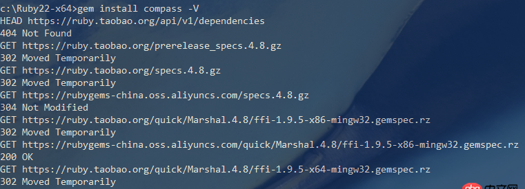 sass - gem install compass 使用淘寶 Ruby 安裝失敗,出現 404