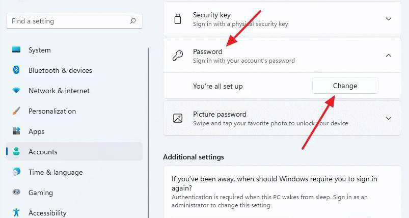 Win11怎么修改本地賬戶密碼 Win11修改本地賬戶密碼方法