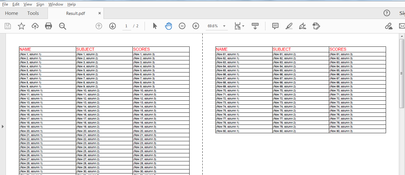 Java設置PDF跨頁表格重復顯示表頭行的步驟詳解