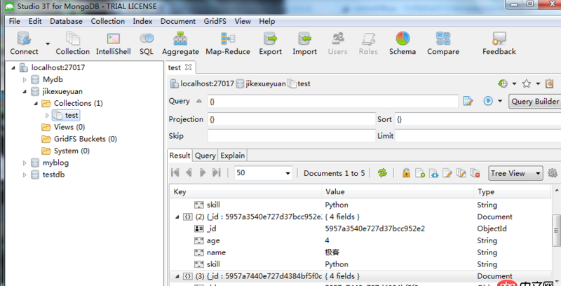 python3 通過向mongodb插入數據失敗（查看Mongovue，數據庫中沒有數據），但是程序運行卻沒有報錯