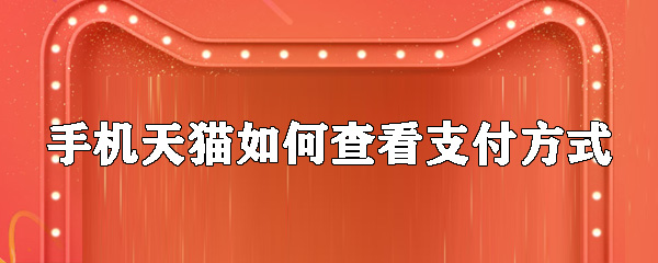 手機天貓如何查看支付方式_查看付款方式指南