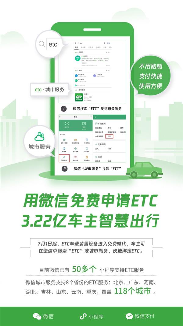 微信怎么免費通過申辦ETC?免費通過申辦ETC操作說明